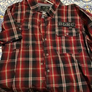 Men’s Harley Davidson button down shirt.